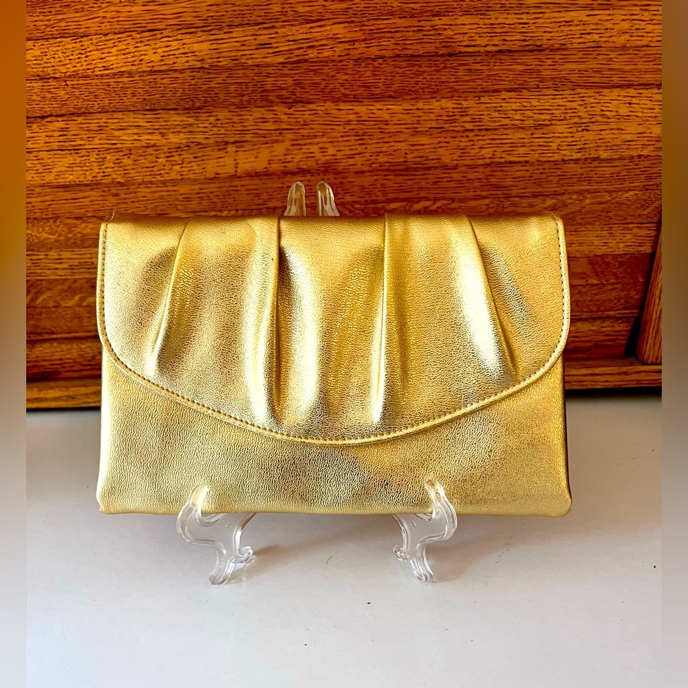 Vintage gold small clutch handbag